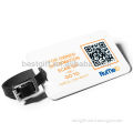 black and white both side luggage tag with barcode